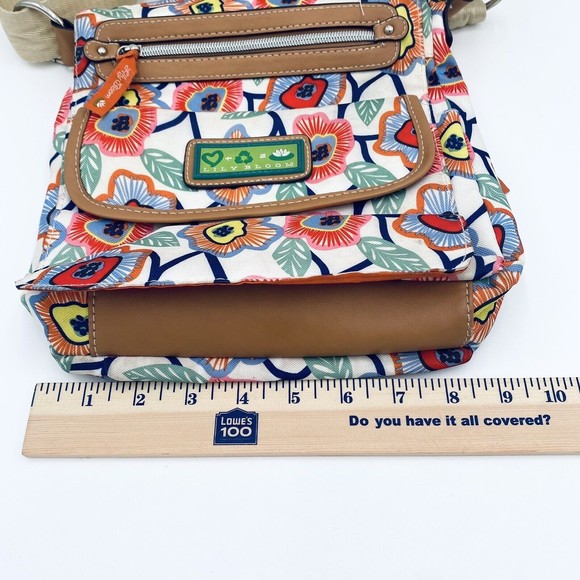 Lily Bloom Floral Crossbody Purse Bag Multi Pockets Flap Over Snap & Zip Closure - Picture 15 of 16